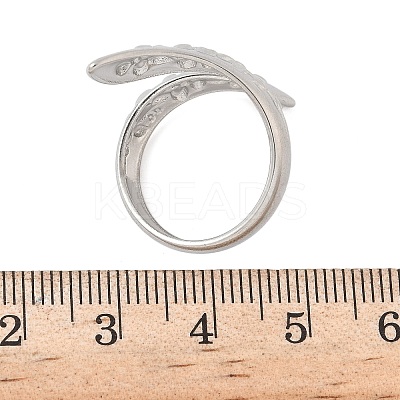 304 Stainless Steel Open Cuff Rings for Women RJEW-A079-12B-P-1