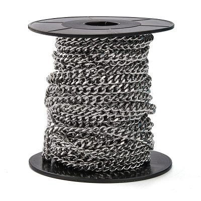 Tarnish Resistant 304 Stainless Steel Twist Chains CHS-K001-19-4.5mm-1