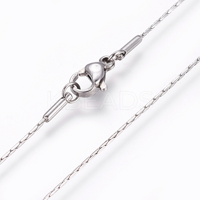 Non-Tarnish 304 Stainless Steel Boston Link Chain Necklaces NJEW-L160-011P-1