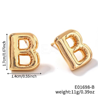 Brass Stud Earrings UV9543-2-1