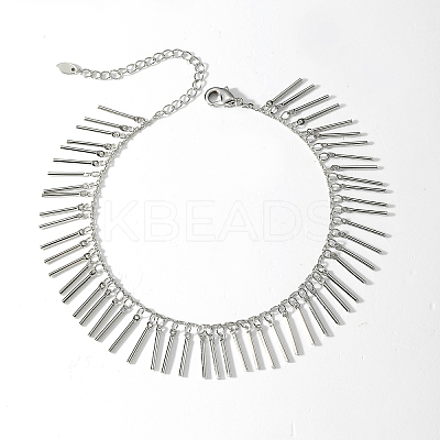 Fashionable Casual Brass Tube Charms Tassel Anklet for Women LX5700-1