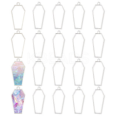 20Pcs Alloy Open Back Bezel Pendants FIND-CA0011-50S-1