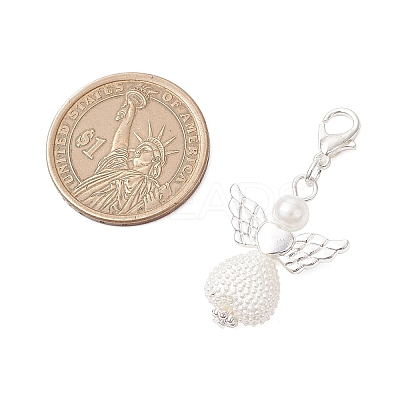 ABS Plastic Imitation Pearl Pendant Decorations HJEW-JM03510-01-1