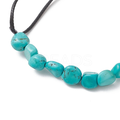 Natural Turquoise Chip Beads Link Bracelets BJEW-JB13310-01-1