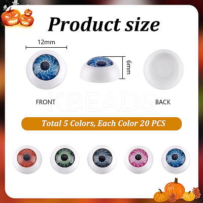 Craft Plastic Doll Eyes DIY-PH0019-63-1