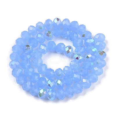 Electroplate Glass Beads Strands EGLA-A044-J8mm-L03-1