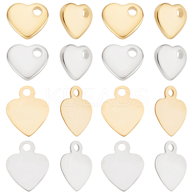 80Pcs 4 Styles 201 & 304 Stainless Steel Charms STAS-BBC0001-94-1