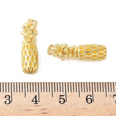 Brass Enamel Pendants KK-B148-08G-1