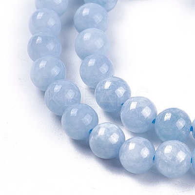 Natural White Jade Beads Strands G-L500-01-6mm-1