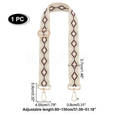 Rhombus Pattern Adjustable Cotton Bag Strap FIND-WH0092-45-1