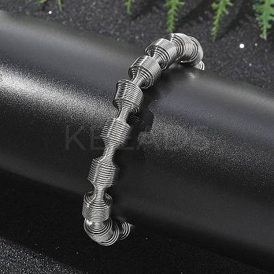 304 Stainless Steel Stretch Bangles for Women LS-BJEW-P315-02H-P-1