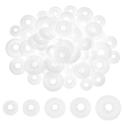 150Pcs 5 Style Plastic Doll Eye Nose Round Gaskets KY-PH0001-72-1
