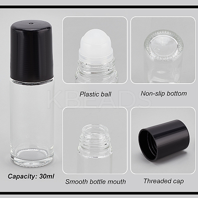 Transparent Glass Roller Ball Bottles AJEW-BC0007-35-1