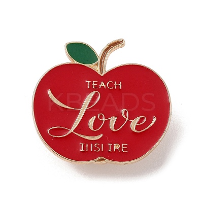 Teacher's Day Theme Rack Plating Light Gold Alloy Brooches JEWB-Z016-01KCG-11-1