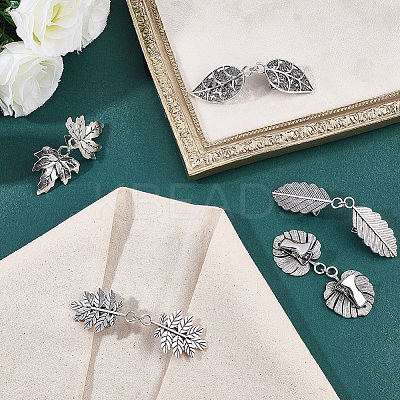 5Pcs 5 Styles Alloy Cardigan Clips AJEW-SC0004-38AS-1