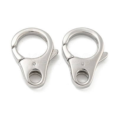 Non-Tarnish 304 Stainless Steel Lobster Claw Clasps LS-STAS-O002-02P-1