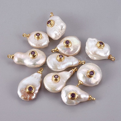 Natural Cultured Freshwater Pearl Pendants PEAR-F008-31G-07-1