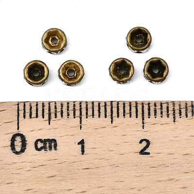 Brass Rhinestone Spacer Beads RB-A014-Z4mm-01AB-NF-1