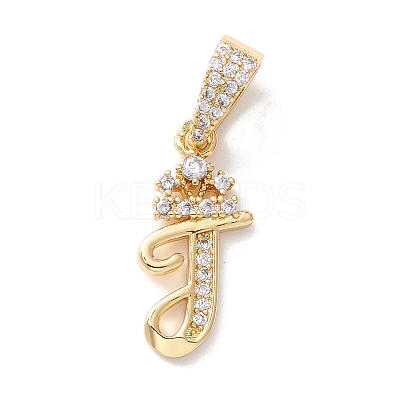 Eco-Friendly Brass Micro Pave Cubic Zirconia Pendants KK-K265-01G-T-1