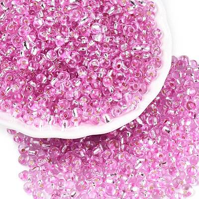 6/0 Baking Paint Transparent Fringe Glass Seed Beads X1-SEED-N006-06G-1