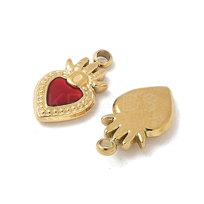 304 Stainless Steel Enamel Charms STAS-V015-18A-G-1