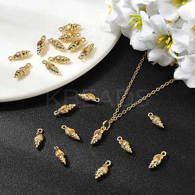 SHEGRACE Brass Shell Shape Charms XGR0171G-103G-1