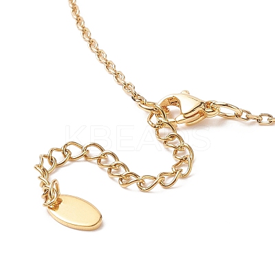 Colorful Cubic Zirconia Oval with Virgin Mary Pendant Necklace NJEW-JN04207-1
