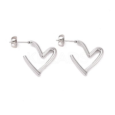 Non-Tarnish 304 Stainless Steel Stud Earring for Women LS-EJEW-F287-01P-1