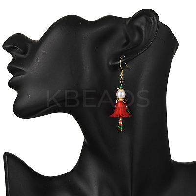 304 Stainless Steel Glass Human Dangle Earrings EJEW-MZ00484-1