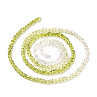 Transparent Gradient Color Glass Beads Strands GLAA-G101-2mm-13-1