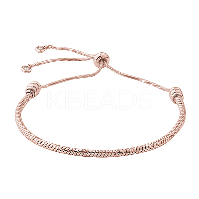PVD Vacuum Plating Adjustable Brass Slider Bracelet/Bolo Bracelet BJEW-CJ0001-02RG-1