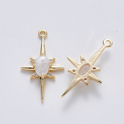 Brass Glass Charms X-KK-T049-059G-02-NF-1