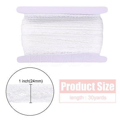 30Yards Nylon Elastic Lace Trim SRIB-ME0001-16-1