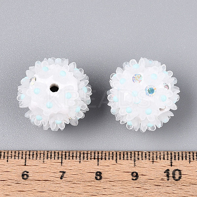 Handmade Polymer Clay Rhinestone with Resin Daisy Flower CLAY-T022-02D-1