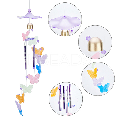 DIY Noctilucence Wind Chime Making Kit DIY-GA0002-45-1