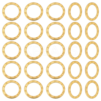 50Pcs Tibetan Style Brass Link Rings KK-PH0004-06-1