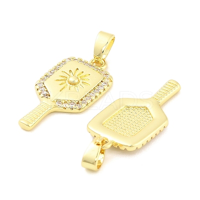 Brass Micro Pave Cubic Zirconia Pendants KK-H527-32G-1