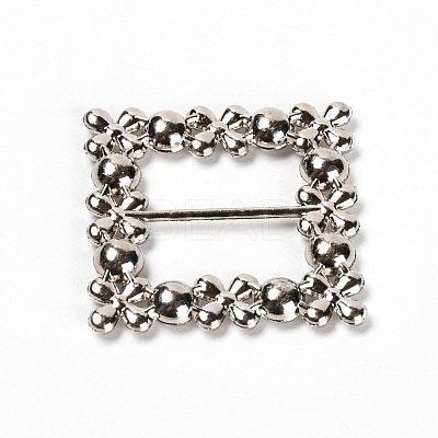 Square Alloy Buckles JEWB-WH0014-10B-1