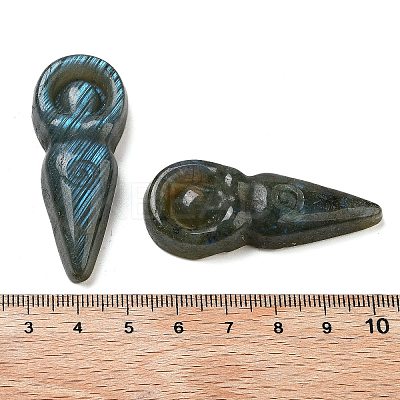 Natural Labradorite Carved Cabochons G-C152-10-1