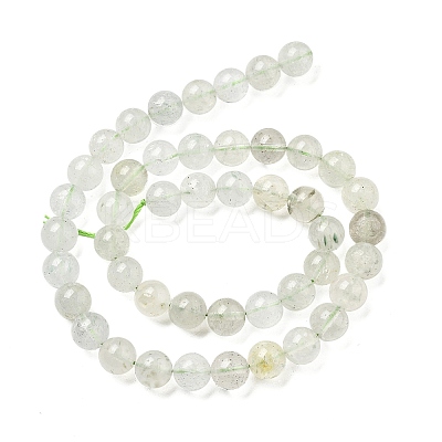 Natural Green Beryl Beads Strands G-F787-01-8mm-1
