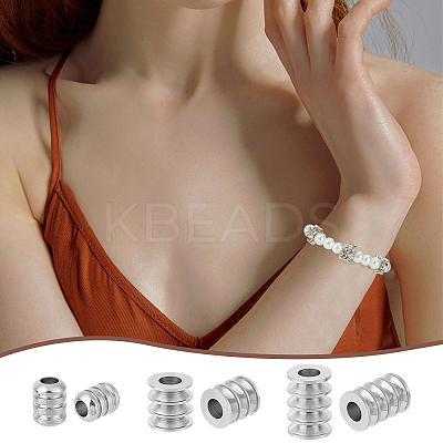 42Pcs 3 Style 303 Stainless Steel Beads STAS-UN0055-45-1