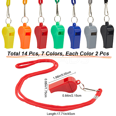 ABS Plastic Sports Outdoor Whistles NJEW-CN0001-09A-1