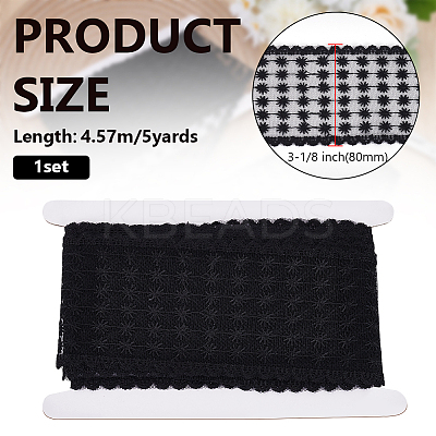 5 Yards Milk Fiber Flower Lace Trim OCOR-FG0002-82-1