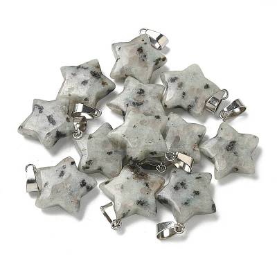 Natural Sesame Jasper Pendants G-B127-12P-11-1