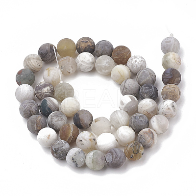 Natural Bamboo Leaf Agate Beads Strands X-G-T106-027-1