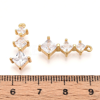 Brass Micro Pave Cubic Zirconia Pendants KK-N261-118A-G-1