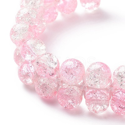 Bling Round Glass Braided Bead Bracelet BJEW-JB08794-01-1