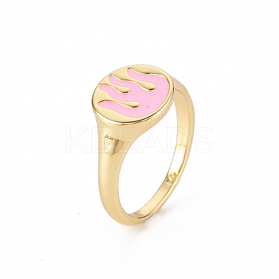 Alloy Enamel Wide Band Rings LS-RJEW-N034-002A-RS-1