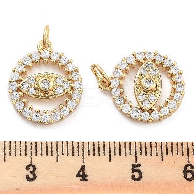 Brass Pave Cubic Zirconia Pendants KK-U009-10C-G-1