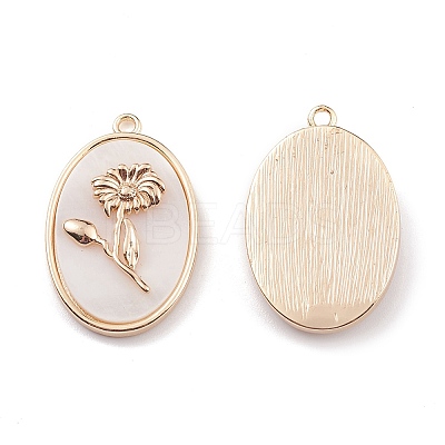 Natural Freshwater Shell Pendants BSHE-E028-11KCG-1